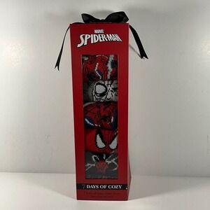 Marvel Spider-Man 7 Days of Cozy Mens Crew Socks Gift Set 7 Pairs Size 6-12 NIB